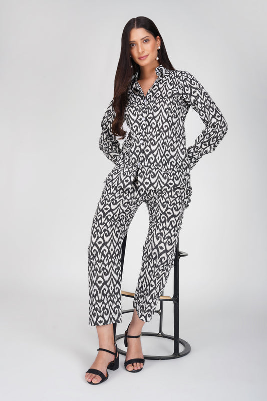 Eleven™ | Black & White Ikat Co-ord Set