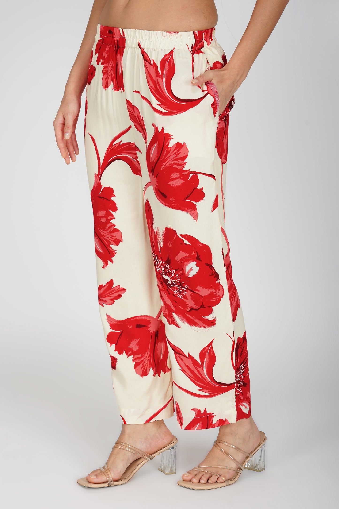 Eleven™ | Red & Ivory Floral Co-ord Set