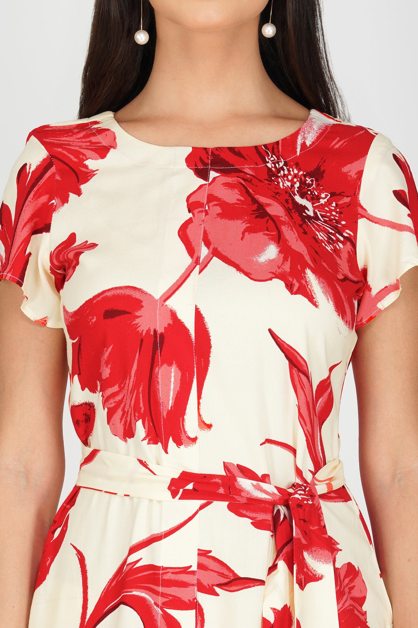 Eleven™ | Red & Ivory Floral Co-ord Set