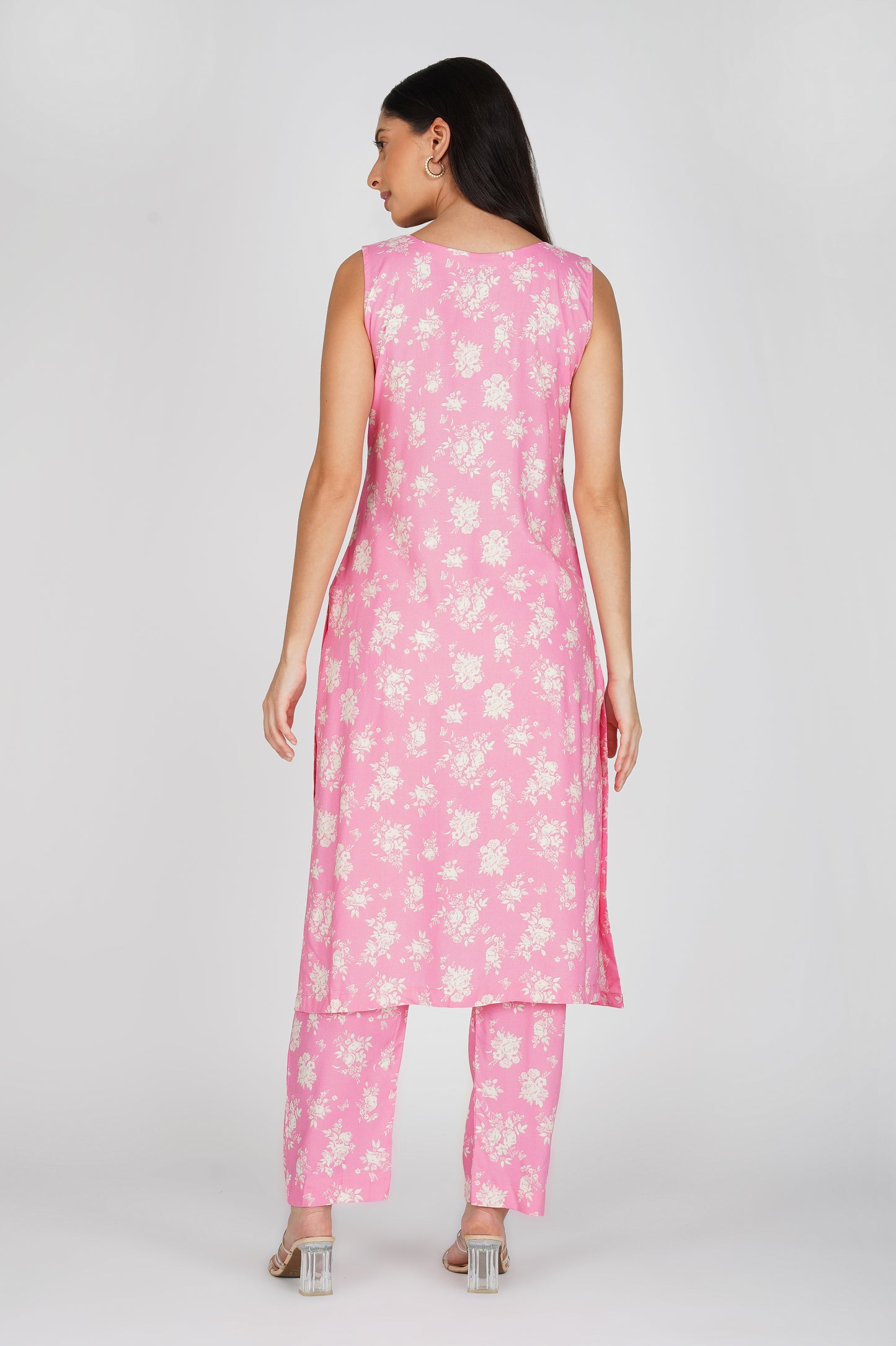 Eleven™ | Pink Blush Bloom Ethnic Kurti Set
