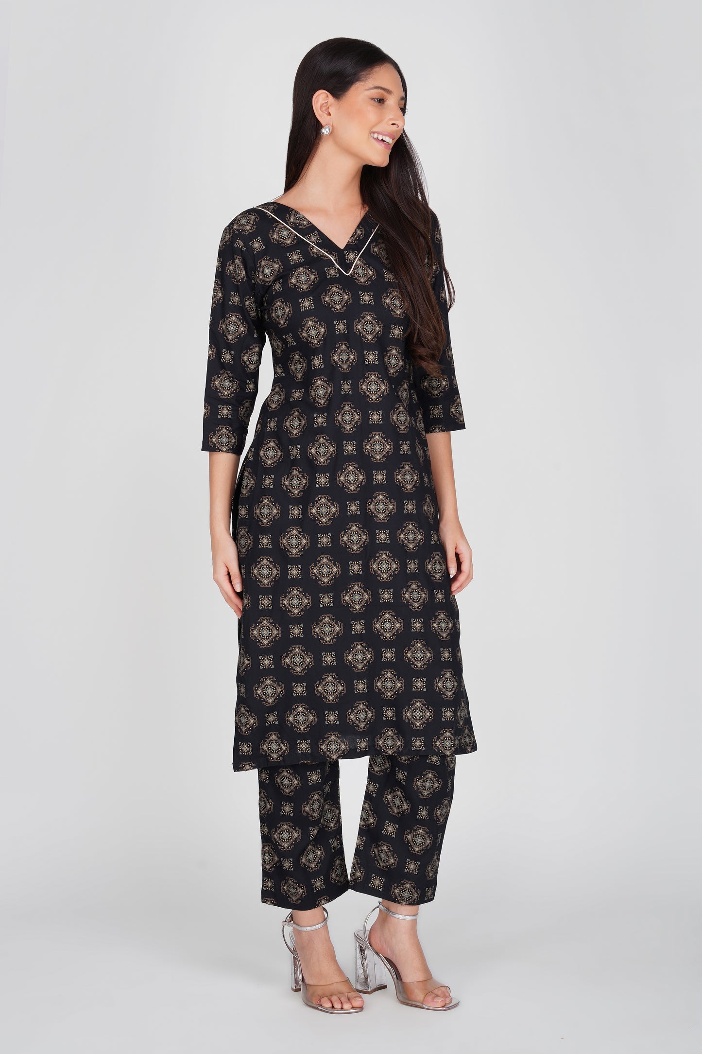 Eleven™ Noir Mosaic Kurti Set