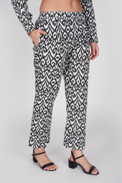 Eleven™ | Black & White Ikat Co-ord Set