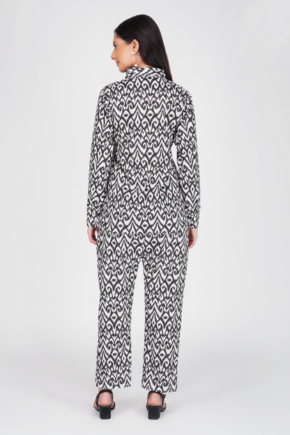 Eleven™ | Black & White Ikat Co-ord Set